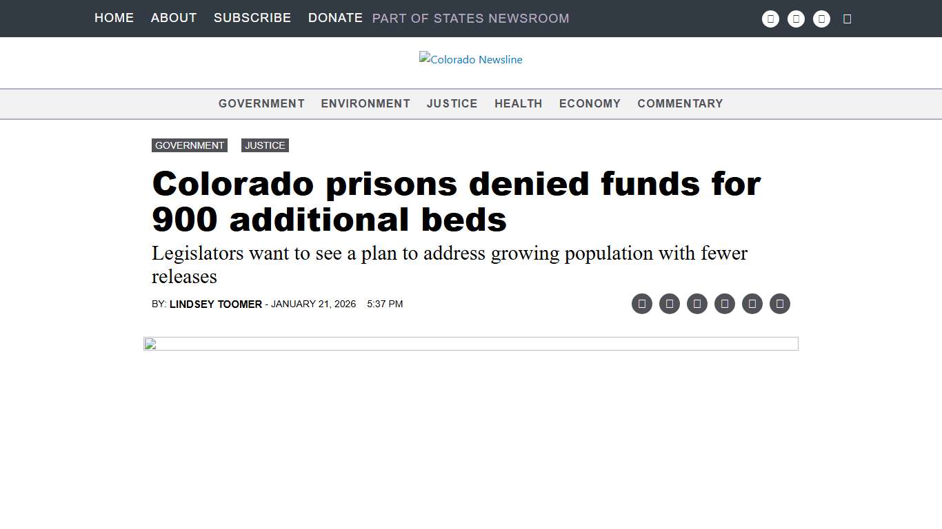 Colorado prisons denied funds for 900 additional beds Colorado Newsline